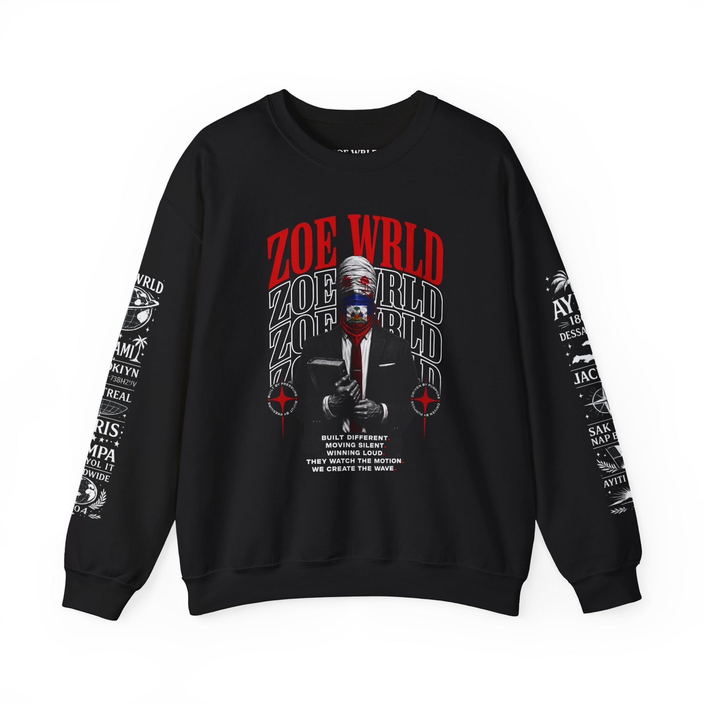 Zoe Wrld Graphic Silent Authority Crewneck