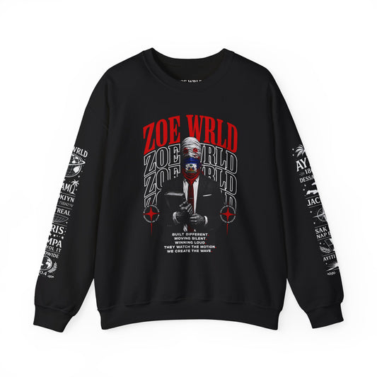 Zoe Wrld Graphic Silent Authority Crewneck