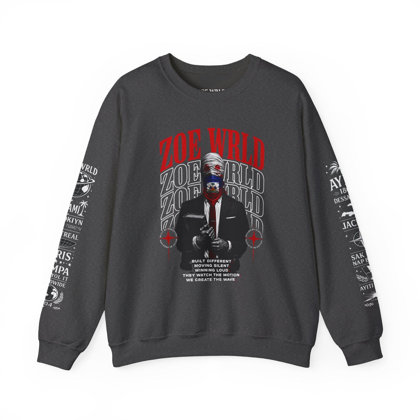 Zoe Wrld Graphic Silent Authority Crewneck
