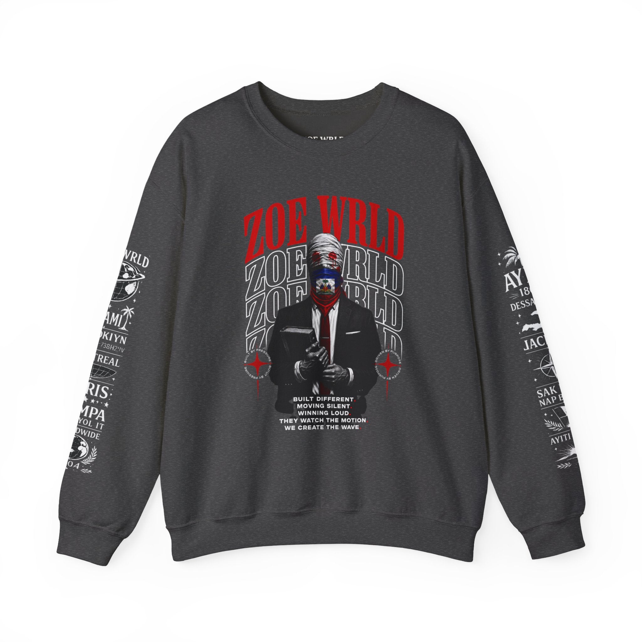 Zoe Wrld Graphic Silent Authority Crewneck