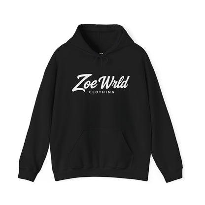 Zoe Wrld Logo Hoodie — Casual Black Script Pullover