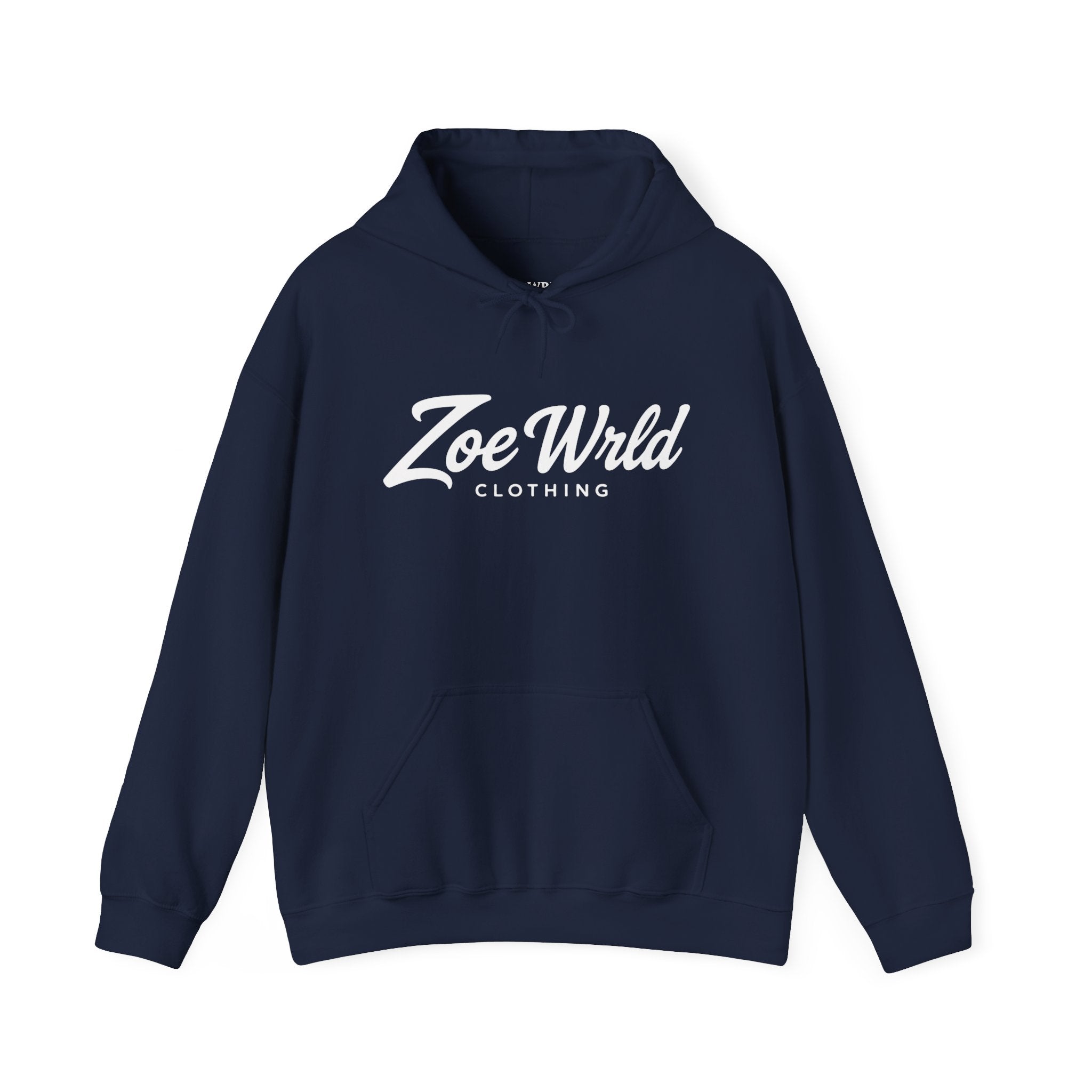 Zoe Wrld Logo Hoodie — Casual Black Script Pullover