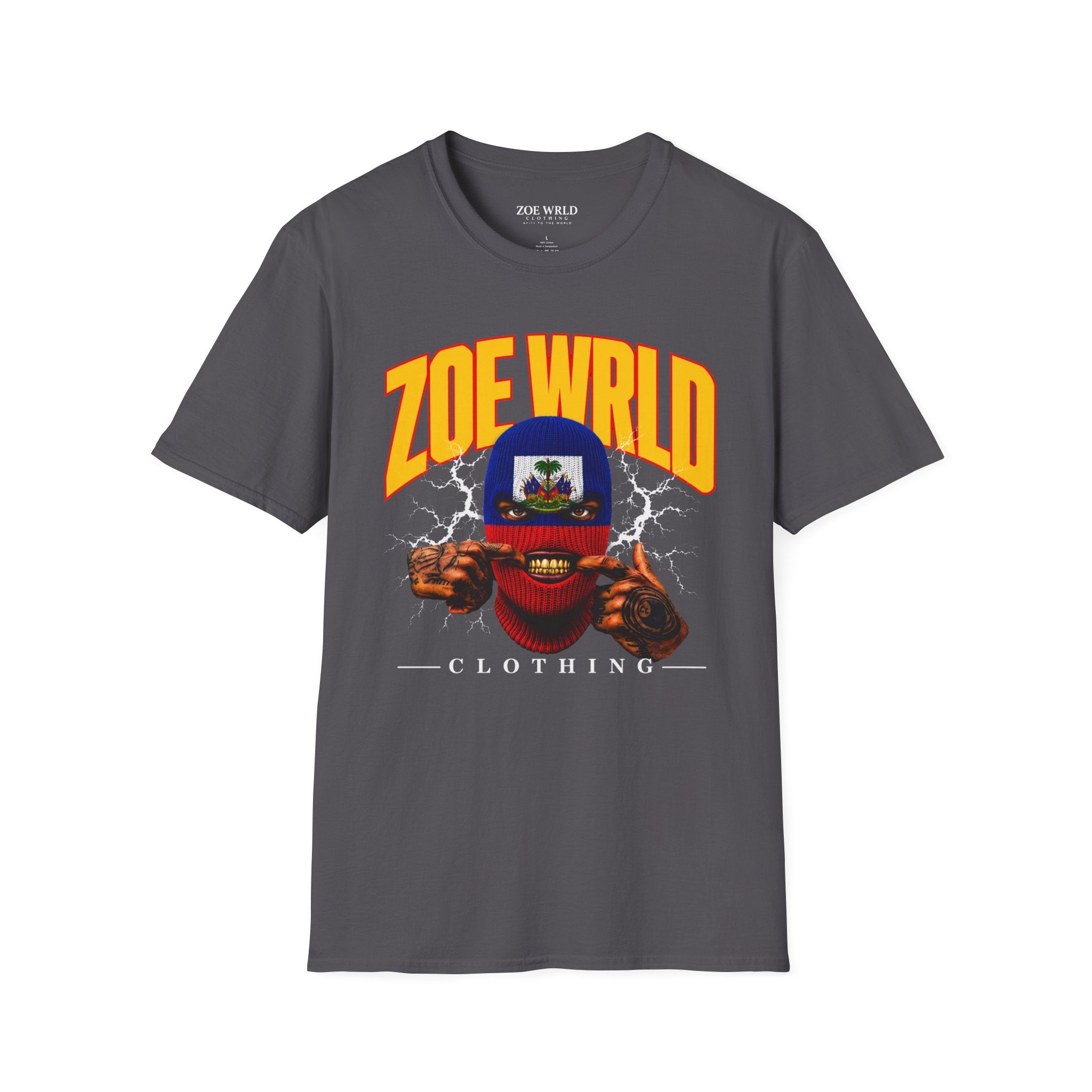 Zoe Wrld Gold Grill Haitian Mask Tee