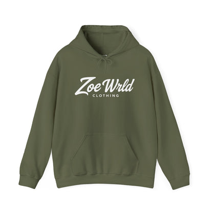 Zoe Wrld Logo Hoodie — Casual Black Script Pullover