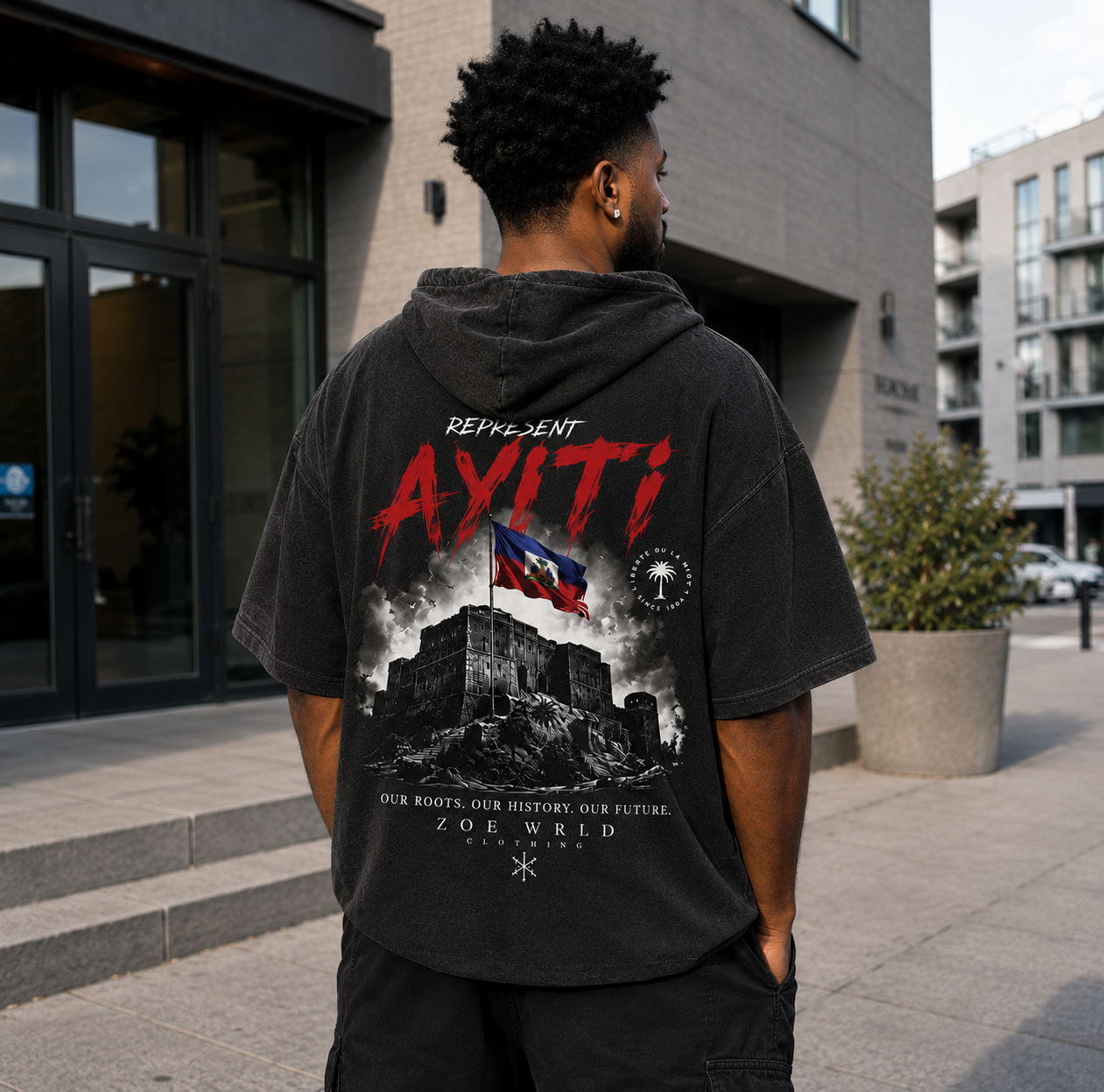Zoe Wrld Heritage Short Sleeve Hoodie