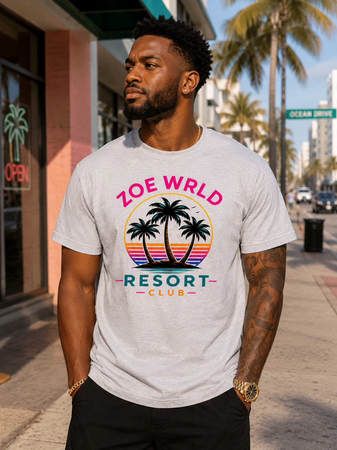 Zoe Wrld Resort Club Island Dreams Tee