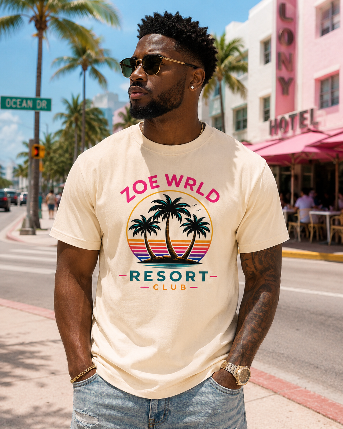 Zoe Wrld Resort Club Island Dreams Tee